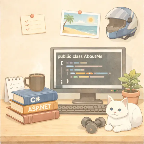 Illustratie over Bart van der Burg als .NET software engineer